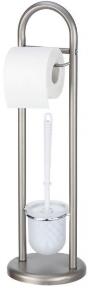 Wenko toaletný papier s držiakom na toaletnú kefu Siena 63 cm chrómová oceľ