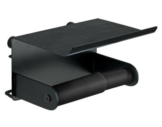 Wenko držiak na toaletný papier 14 x 10 cm oceľový čierny