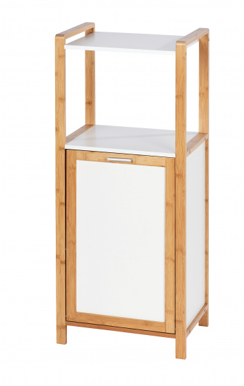 Wenko kôš na bielizeň Finja 40 x 95 x 30 cm bambus/drevo biela