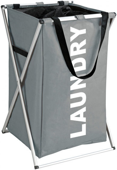 Wenko kôš na bielizeň Uno 52 litrov 38 x 57 cm polyester šedý