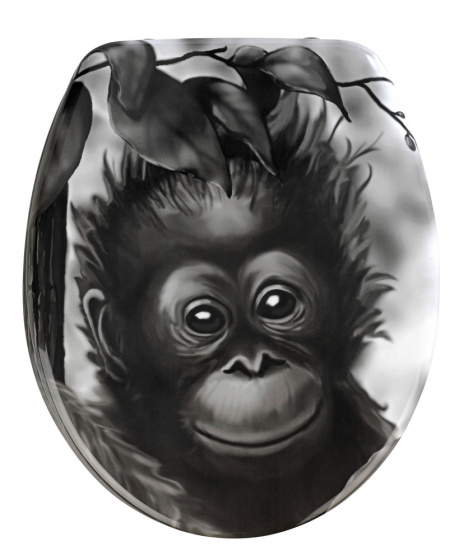 Wenko WC sedadlo Aap 36,5 x 44,5 cm duroplast čierny