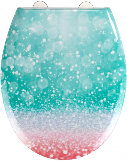 Wenko WC sedadlo Dreamy 37 x 44,5 cm duroplast modrá/ružová
