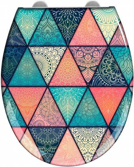 Wenko WC sedadlo Geometria 37 x 44,5 cm duroplast multicolor
