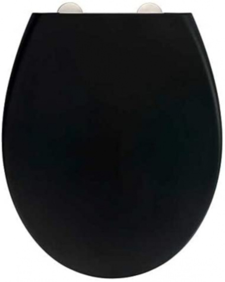 Wenko WC sedadlo Ikaria 37,5 x 41,5 cm duroplast čierny