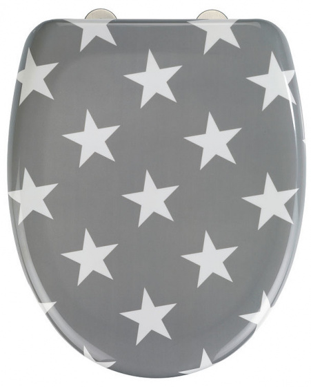 Wenko WC sedátko Stella 37,5 x 44,5 cm šedá/biela