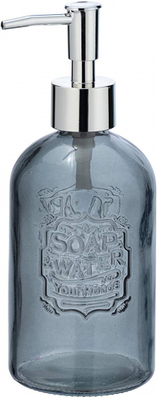 Wenko dávkovač mydla 400 ml sklo transparentné/sivé