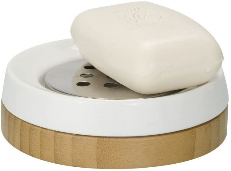 Wenko držiak na mydlo Bambus 11,5 x 3,8 cm keramika/bambus biela