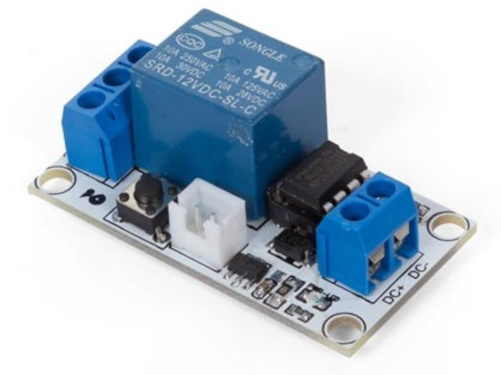 Whadda relaismodule bistabiel 12v 50 x 25 mm wit/blauw