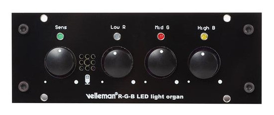 Whadda rgb lichtorgel 3 kanaals 127 x 46 mm zwart