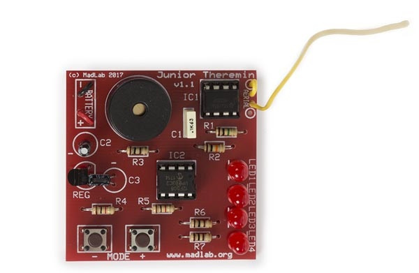 Whadda theremin junior madlab 9v 50 x 50 x 12 mm rood