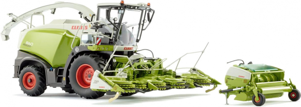 WIKING miniatuurhakselaar claas jaguar 860 & o750 zink 1 32 groen