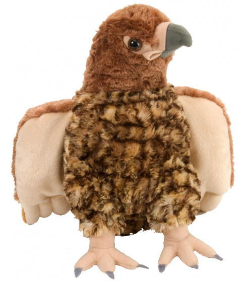 cuddly toy buzzard junior 30 cm plush brown