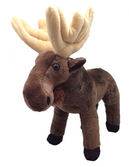 cuddly moose 30 cm plush brown