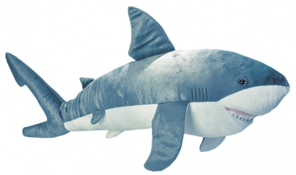 soft toy shark junior 76 cm plush grey/white