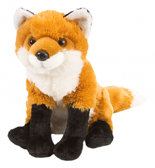 fox toy junior 30 cm plush red/brown
