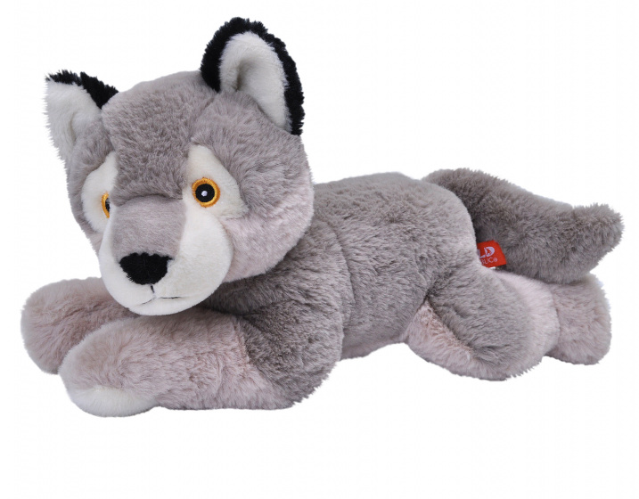 Wild Republic knuffelwolf ekokins 58 x 38 cm pluche grijs