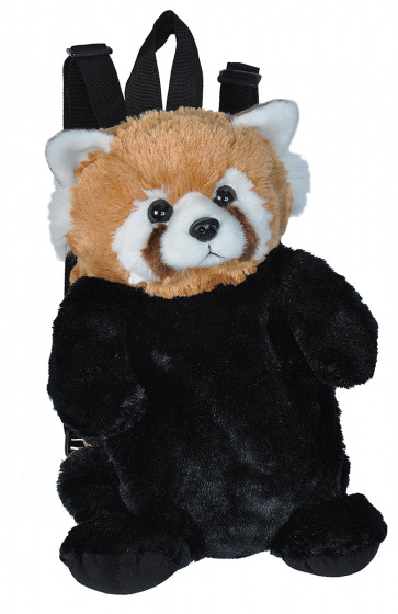 Wild Republic rugzak rode panda junior 2,7 liter pluche zwart/bruin