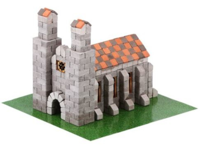 Wise Elk bouwpakket church junior 17 cm gips grijs 501 delig