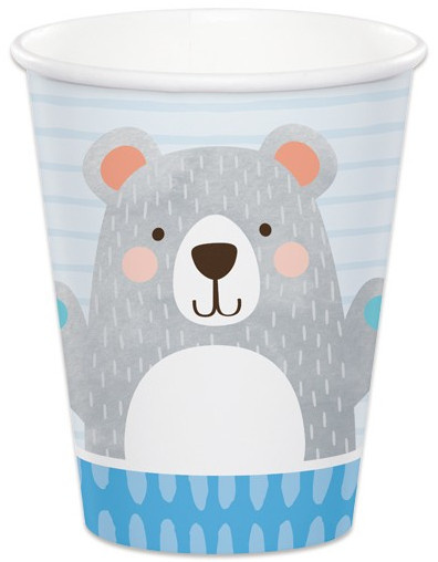 Witbaard šálky dievčenské 266 ml kartón ružový/biely 8 kusov