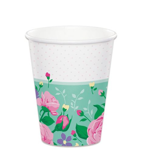 Witbaard šálky dievčenské 266 ml kartón ružový/biely 8 kusov