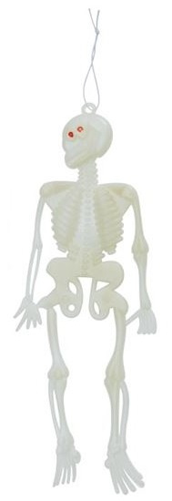 Witbaard závesné dekorácie svietiace v tme kostra biela 8 kusov