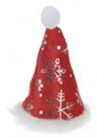 Witbaard spona do vlasov Santa Claus stars dámy červená/biela