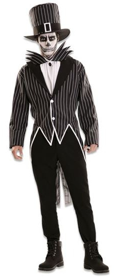 Witbaard kostra kostýmu pánska polyesterová čierna/biela veľkosť M/L