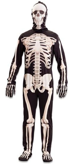 Witbaard kostým kostra kombinéza pánska polyesterová čierna veľkosť M/L
