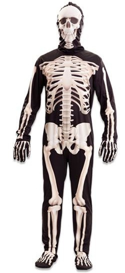 Witbaard kostým kostra kombinéza pánska polyesterová čierna veľkosť S