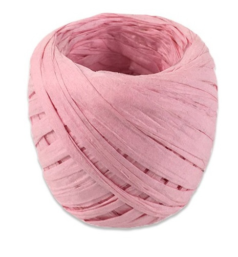 Witbaard lint 20 meter papier babyroze