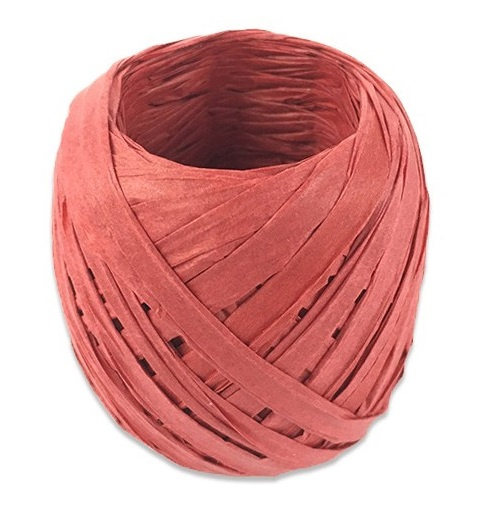 Witbaard lint 20 meter papier rood