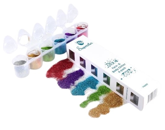 Witbaard makeup Chunky Glitter 90 ml Happy 6-diel