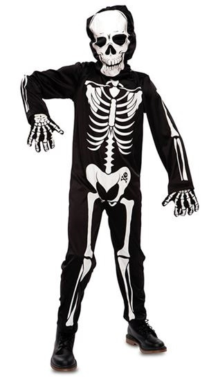 Witbaard kostra kostýmu junior polyester čierna/biela 105-121cm