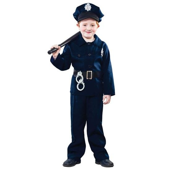 Witbaard kostým policajt chlapci polyester čierny mt 7/9 r
