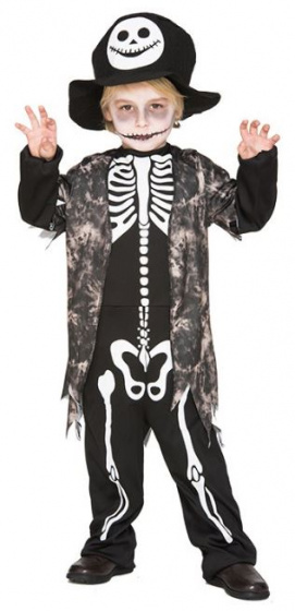 Witbaard kostra kostýmu polyester čierna/biela veľkosť 110-122