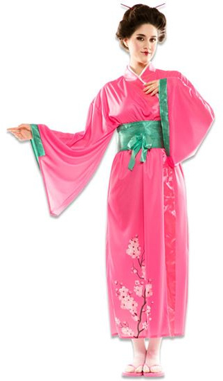 Witbaard kostým Kimono dámske polyesterové ružové mt M/L