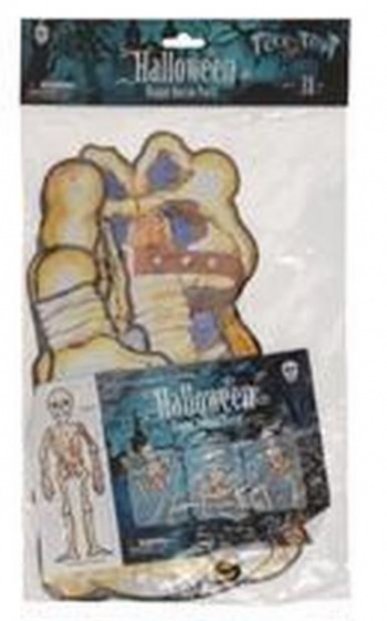 Witbaard nástenná dekorácia kostra papier 112 cm žltá/čierna