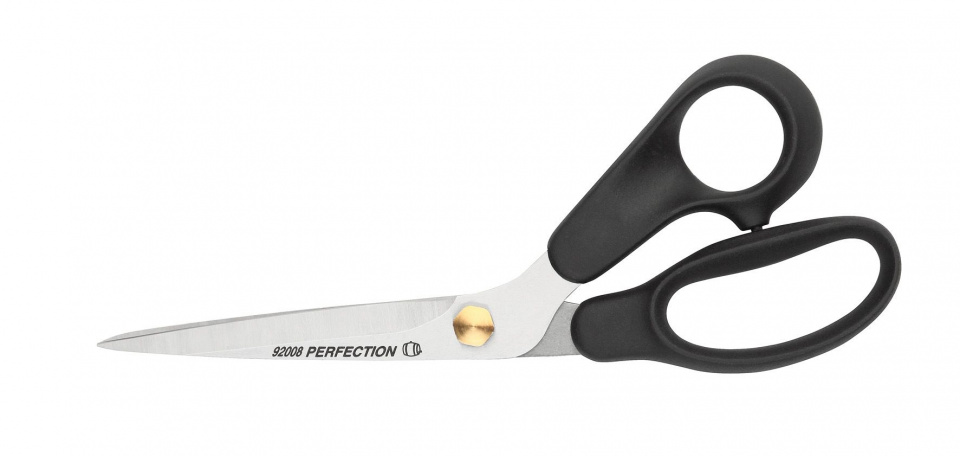 Witte handwerkschaar 21 cm rvs zwart/zilver