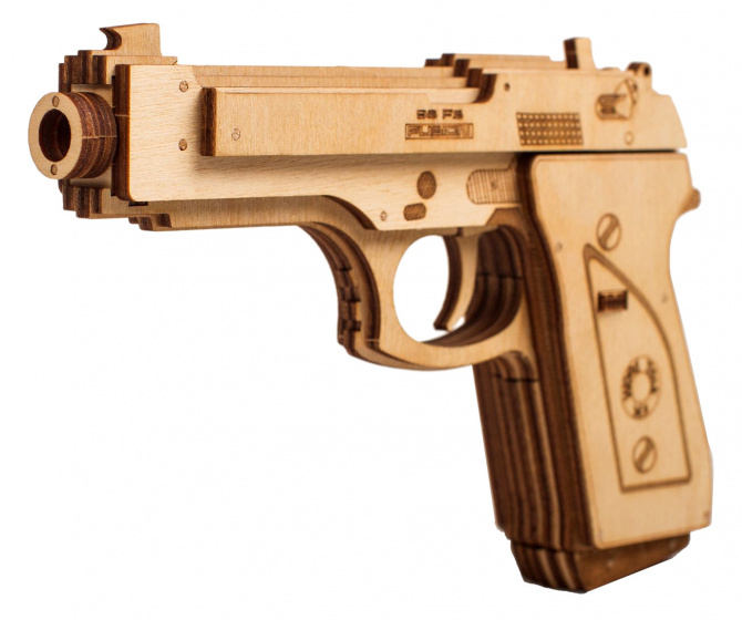 Wood Trick stavebnica modelu Gun wood 18 cm 50-dielna