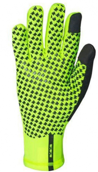 Wowow fietshandschoenen morning breeze fleece geel maat l