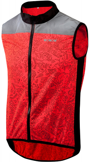 fietsjack Raceviz Rebel katoen/PU rood maat XS fietsjack Raceviz Rebel katoen/PU rood maat XS