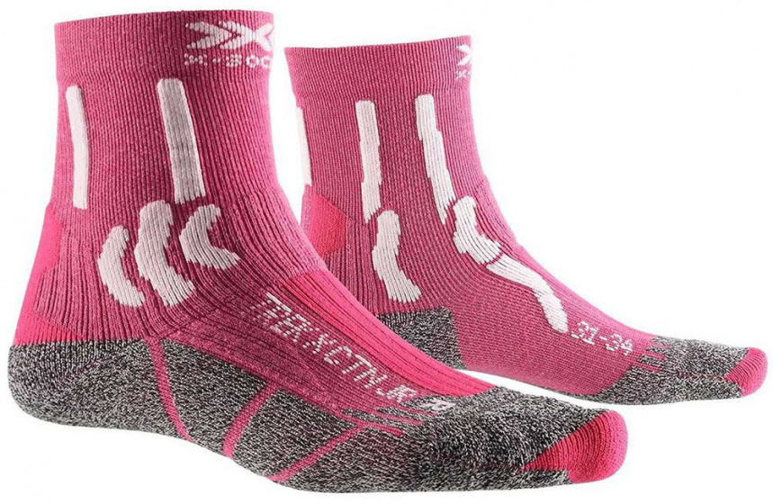 X-Socks turistické ponožky Trex X Junior bavlnené ružové veľkosť 31/34