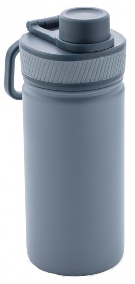 drinking bottle 20 cm 0.55 litres steel/silicone blue