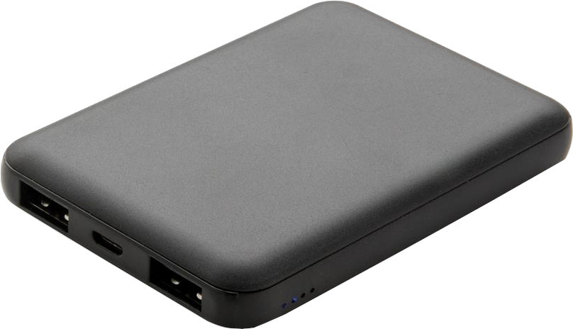 powerbank 5000 mAh 2 USB ports black