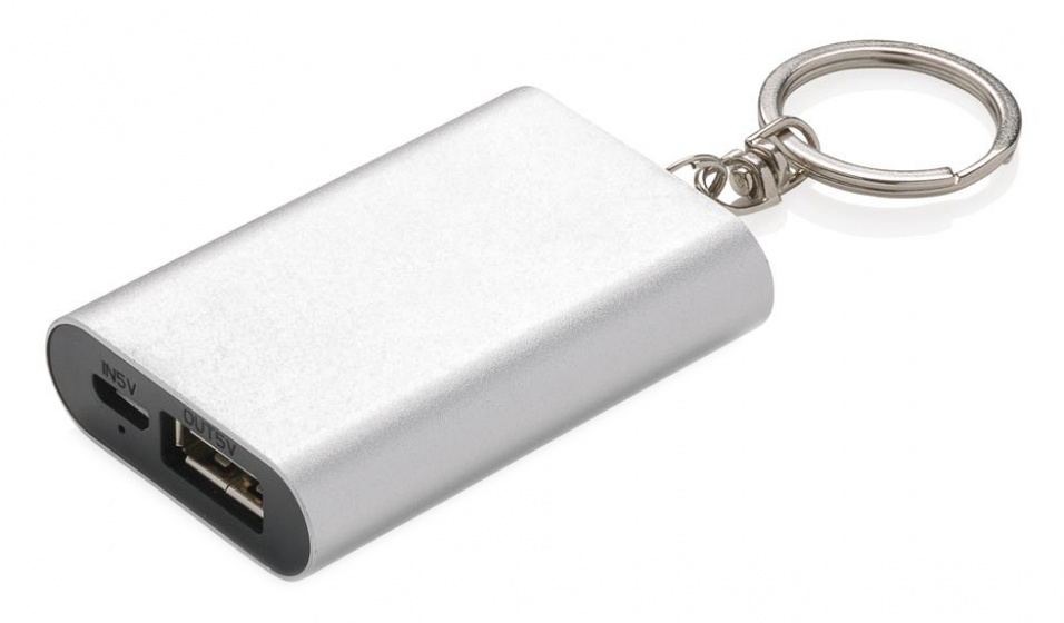 XD Collection powerbank keychain 1000 mah 5,4 cm alu zilver