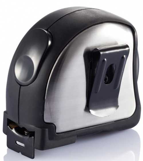 XD Collection rolmaat 5 meter 4,7 cm rvs zilver/zwart