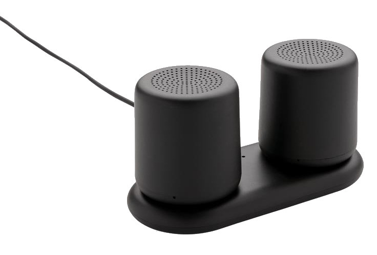 XD Collection speakers bluetooth 11,5 cm abs zwart/grijs 4 delig