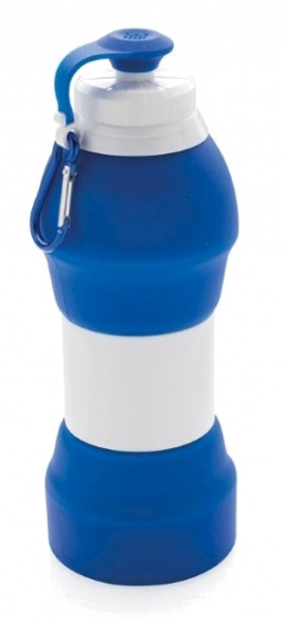 XD Collection športová fľaša 580 ml silikónová modrá/biela