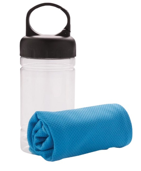 cooling towel 17.3 cm blue 2-piece