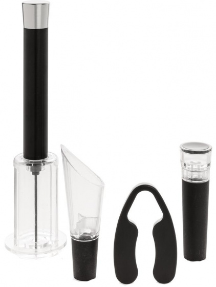 XD Collection otvárač na vino set 21,5 cm nerez/ABS strieborný 4dielny
